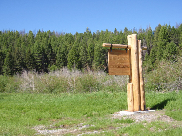 Entering Thompson Park, Beaverhead-Deerlodge National Forest.